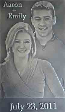 Bronze Picture with Engraving