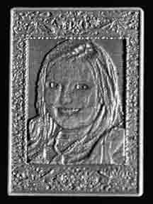 Silver Jewelry Pendant with traditional frame